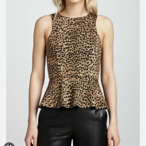 Banana Republic cheetah peplum top🐆